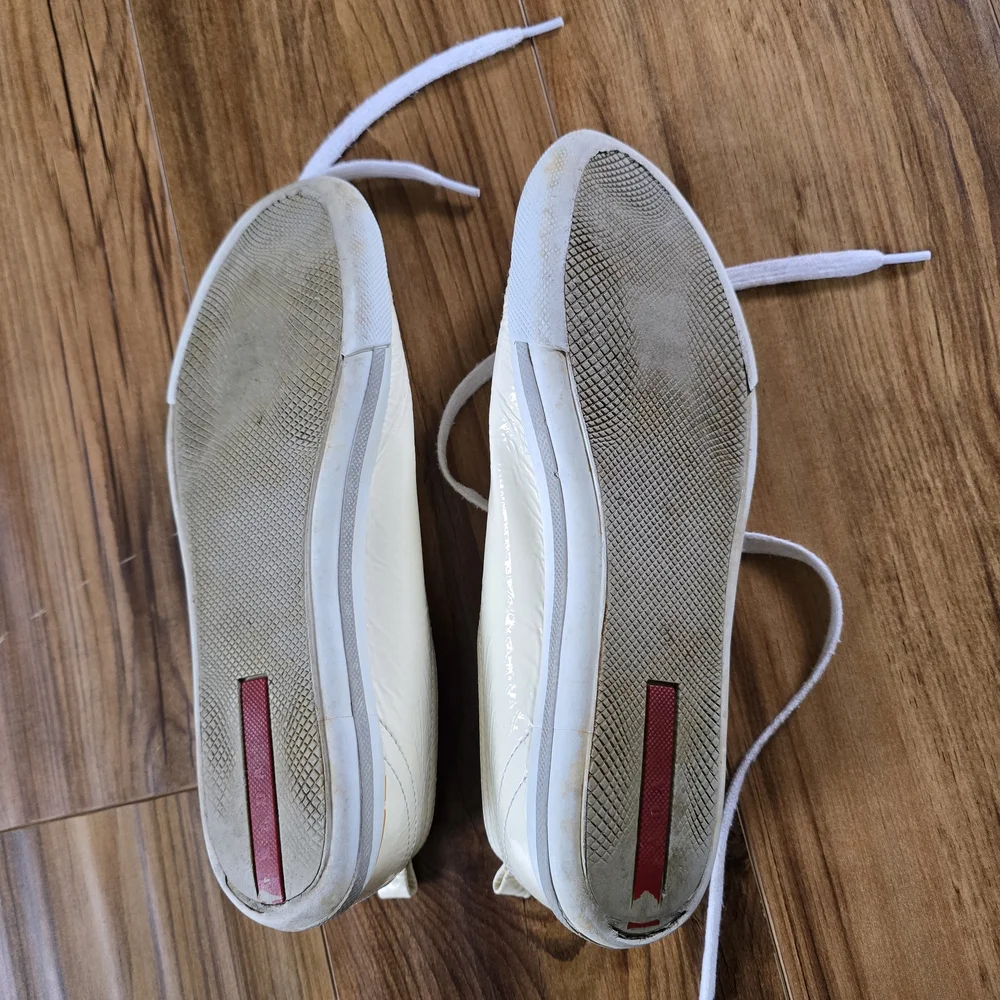 Prada Women's Off-White Sneakers - Picture 3 of 7